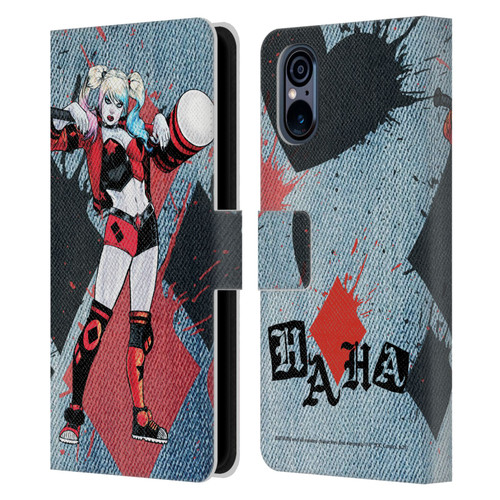 Batman DC Comics Harley Quinn Graphics Mallet Leather Book Wallet Case Cover For Sony Xperia 5 V 5G