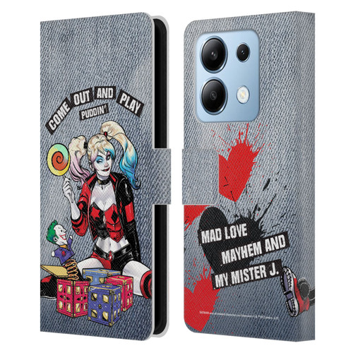 Batman DC Comics Harley Quinn Graphics Toys Leather Book Wallet Case Cover For Xiaomi Redmi Note 13/13 Pro 5G