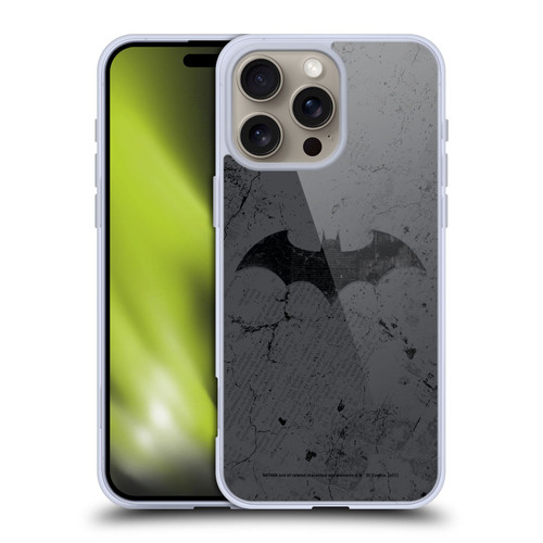 Batman DC Comics Hush Logo Distressed Soft Gel Case for Apple iPhone 16 Pro Max