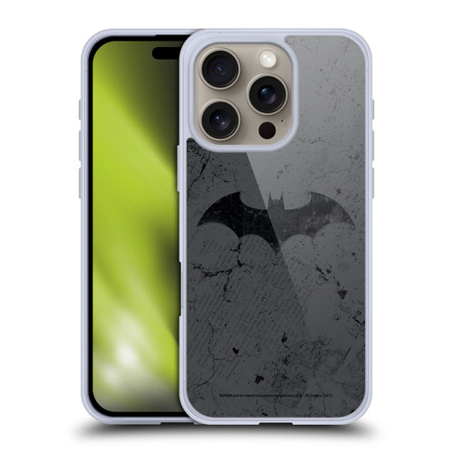 Batman DC Comics Hush Logo Distressed Soft Gel Case for Apple iPhone 16 Pro