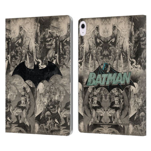 Batman DC Comics Hush Logo Collage Distressed Leather Book Wallet Case Cover For Apple iPad Air 13 2024