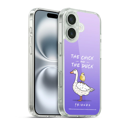 Friends TV Show Key Art Chick And Duck Soft Gel Case for Apple iPhone 16