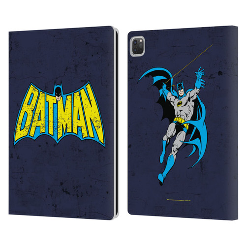 Batman DC Comics Logos Classic Distressed Leather Book Wallet Case Cover For Apple iPad Pro 13 M4 2024