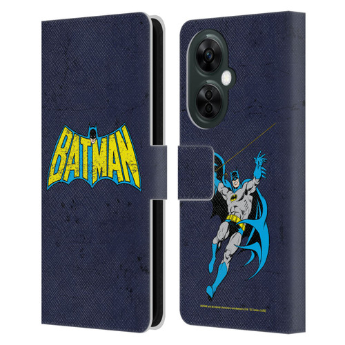 Batman DC Comics Logos Classic Distressed Leather Book Wallet Case Cover For OnePlus Nord CE 3 Lite 5G