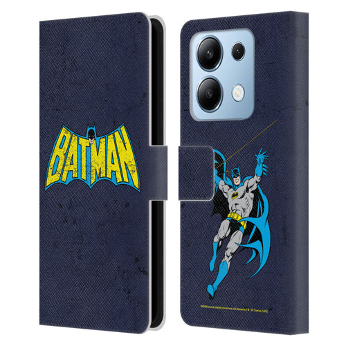 Batman DC Comics Logos Classic Distressed Leather Book Wallet Case Cover For Xiaomi Redmi Note 13/13 Pro 5G