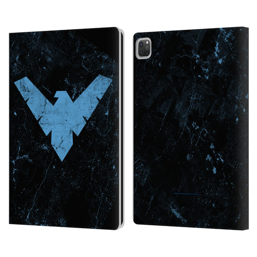 Batman DC Comics Nightwing Logo Grunge Leather Book Wallet Case Cover For Apple iPad Pro 13 M4 2024