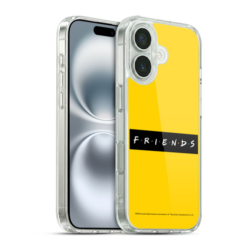 Friends TV Show Logos Pattern Soft Gel Case for Apple iPhone 16