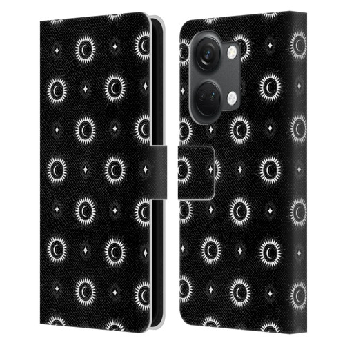 Haroulita Celestial Black And White Sun And Moon Leather Book Wallet Case Cover For OnePlus Nord 3 5G