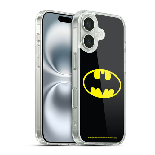 Batman DC Comics Logos Classic Soft Gel Case for Apple iPhone 16 & MagSafe