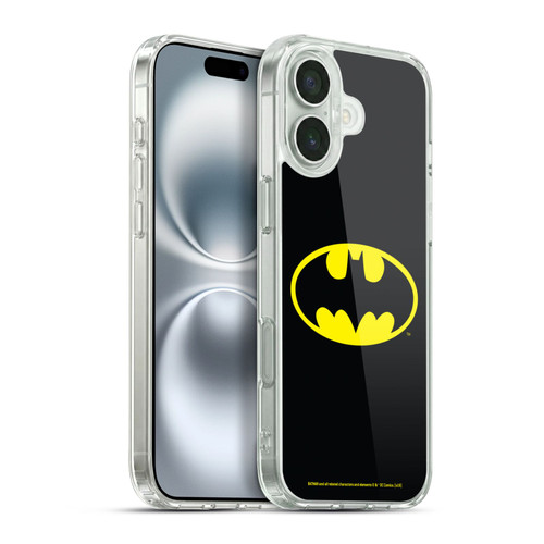 Batman DC Comics Logos Classic Soft Gel Case for Apple iPhone 16 Plus & MagSafe