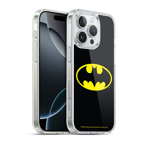 Batman DC Comics Logos Classic Soft Gel Case for Apple iPhone 16 Pro & MagSafe