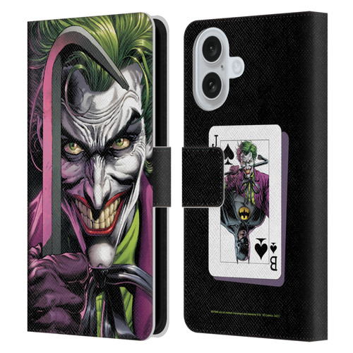 Batman DC Comics Three Jokers The Clown Leather Book Wallet Case Cover For Apple iPhone 16