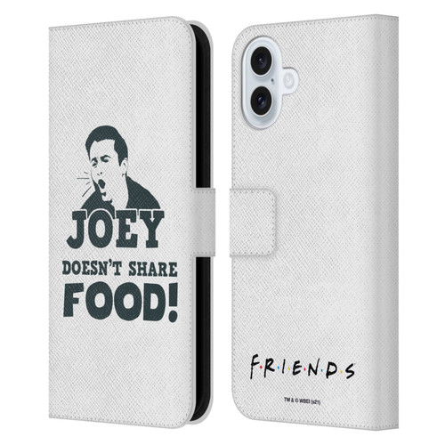 Friends TV Show Quotes Joey Food Leather Book Wallet Case Cover For Apple iPhone 16 Plus