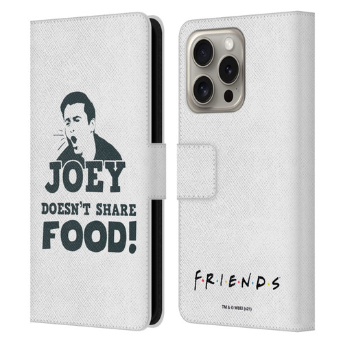 Friends TV Show Quotes Joey Food Leather Book Wallet Case Cover For Apple iPhone 16 Pro