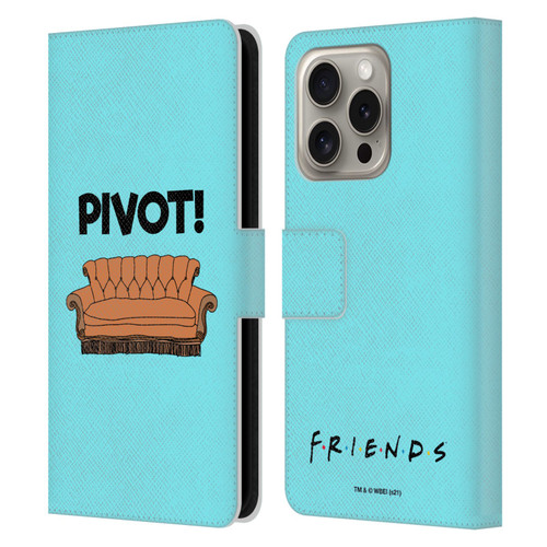 Friends TV Show Quotes Pivot Leather Book Wallet Case Cover For Apple iPhone 16 Pro