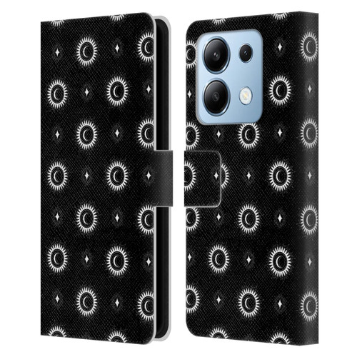 Haroulita Celestial Black And White Sun And Moon Leather Book Wallet Case Cover For Xiaomi Redmi Note 13/13 Pro 5G