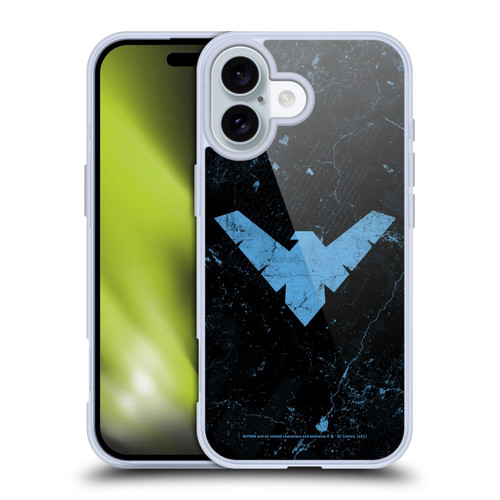 Batman DC Comics Nightwing Logo Grunge Soft Gel Case for Apple iPhone 16