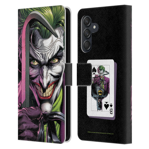 Batman DC Comics Three Jokers The Clown Leather Book Wallet Case Cover For Samsung Galaxy M55 5G