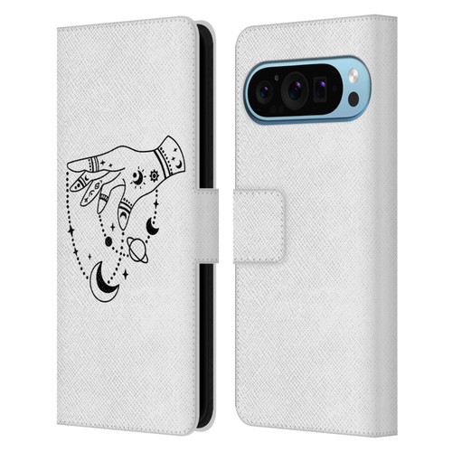 Haroulita Celestial Tattoo Puppet Universe Leather Book Wallet Case Cover For Google Pixel 9 / Pixel 9 Pro
