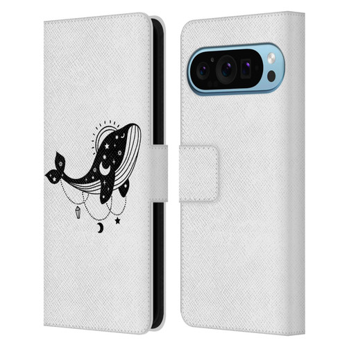 Haroulita Celestial Tattoo Whale Leather Book Wallet Case Cover For Google Pixel 9 / Pixel 9 Pro