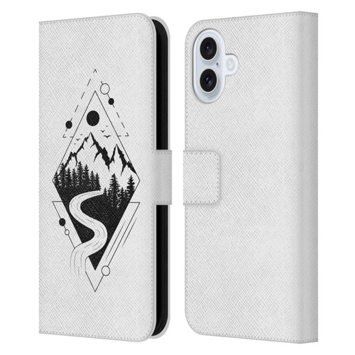 Haroulita Celestial Tattoo Mountain Leather Book Wallet Case Cover For Apple iPhone 16 Plus