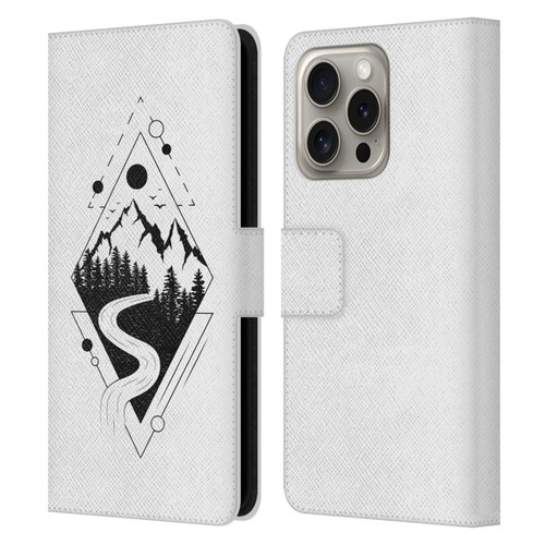 Haroulita Celestial Tattoo Mountain Leather Book Wallet Case Cover For Apple iPhone 16 Pro