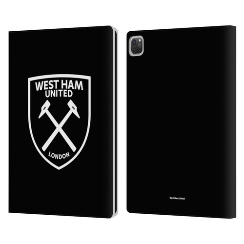 West Ham United FC Crest White Logo Leather Book Wallet Case Cover For Apple iPad Pro 13 M4 2024