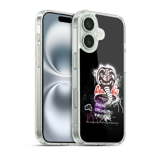 Cobra Kai Composed Art No Mercy Logo Soft Gel Case for Apple iPhone 16 & MagSafe