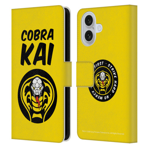 Cobra Kai Composed Art Logo 2 Leather Book Wallet Case Cover For Apple iPhone 16