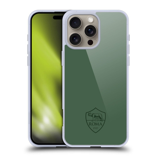 AS Roma Crest Graphics Full Colour Green Soft Gel Case for Apple iPhone 16 Pro Max