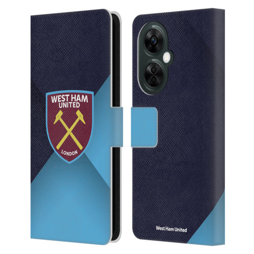 West Ham United FC Crest Blue Gradient Leather Book Wallet Case Cover For OnePlus Nord CE 3 Lite 5G