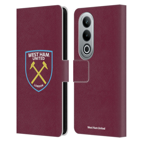 West Ham United FC Crest Full Colour Leather Book Wallet Case Cover For OPPO OnePlus Ace 3V 5G