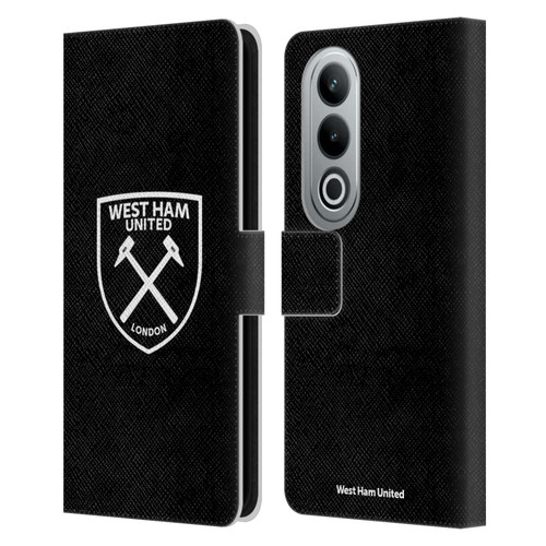 West Ham United FC Crest White Logo Leather Book Wallet Case Cover For OPPO OnePlus Ace 3V 5G