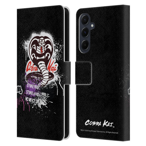 Cobra Kai Composed Art No Mercy Logo Leather Book Wallet Case Cover For Samsung Galaxy A55 5G