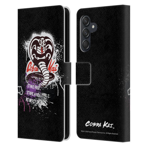 Cobra Kai Composed Art No Mercy Logo Leather Book Wallet Case Cover For Samsung Galaxy M55 5G