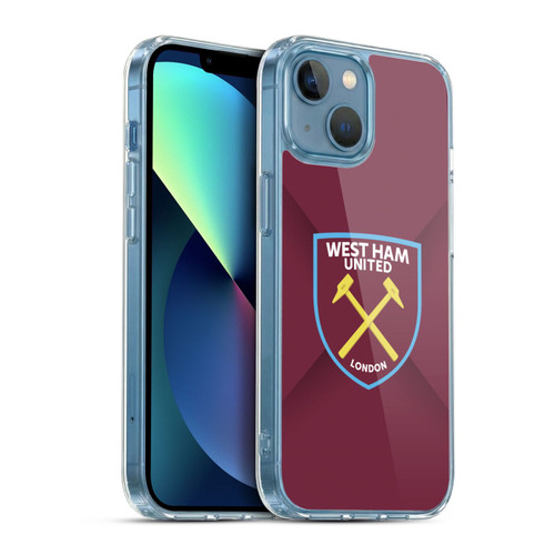 West Ham United FC Crest Gradient Soft Gel Case for Apple iPhone 13 Mini