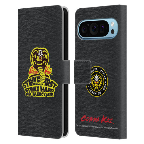 Cobra Kai Graphics 2 Strike Hard Logo Leather Book Wallet Case Cover For Google Pixel 9 / Pixel 9 Pro