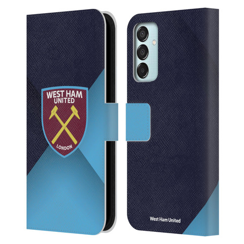 West Ham United FC Crest Blue Gradient Leather Book Wallet Case Cover For Samsung Galaxy M15/F15 5G