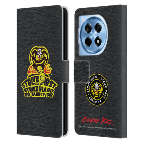 Cobra Kai Graphics 2 Strike Hard Logo Leather Book Wallet Case Cover For OnePlus 12R