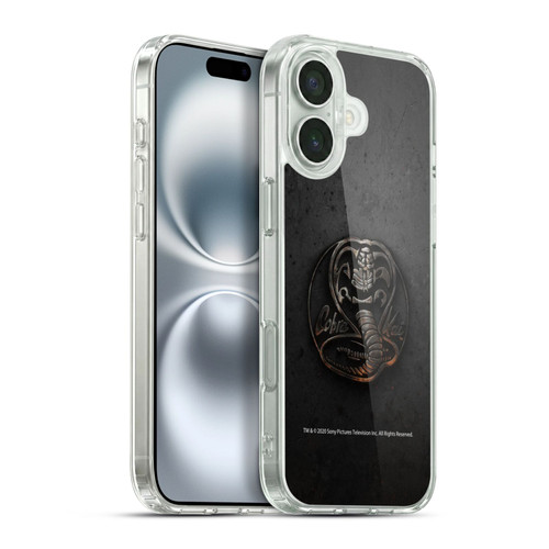Cobra Kai Graphics Metal Logo Soft Gel Case for Apple iPhone 16 Plus & MagSafe