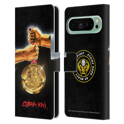 Cobra Kai Graphics Gold Medal Leather Book Wallet Case Cover For Google Pixel 9 Pro XL