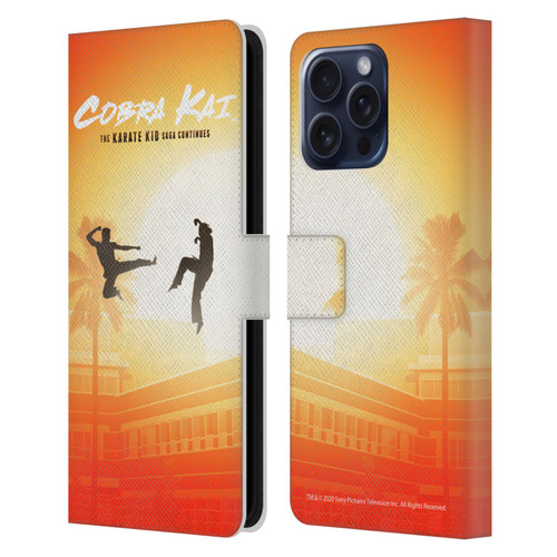 Cobra Kai Graphics Karate Kid Saga Leather Book Wallet Case Cover For Apple iPhone 16 Pro Max