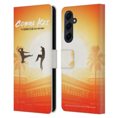 Cobra Kai Graphics Karate Kid Saga Leather Book Wallet Case Cover For Samsung Galaxy A55 5G