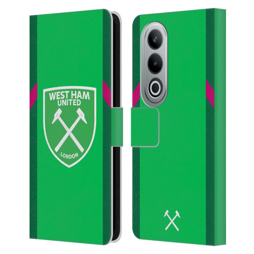 West Ham United FC 2023/24 Crest Kit Home Goalkeeper Leather Book Wallet Case Cover For OPPO OnePlus Ace 3V 5G