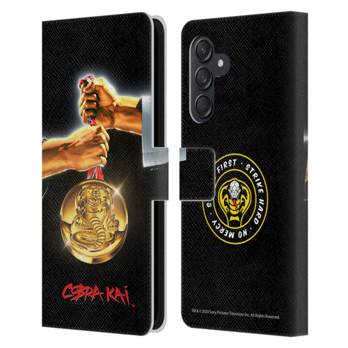 Cobra Kai Graphics Gold Medal Leather Book Wallet Case Cover For Samsung Galaxy M55 5G