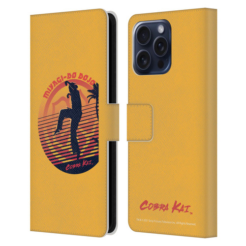 Cobra Kai Key Art Miyagi Do Logo Leather Book Wallet Case Cover For Apple iPhone 16 Pro Max