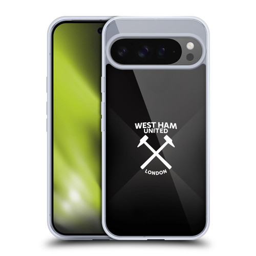 West Ham United FC Hammer Marque Kit Black & White Gradient Soft Gel Case for Google Pixel 9 Pro XL