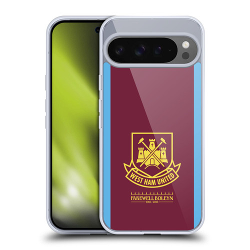 West Ham United FC Retro Crest 2015/16 Final Home Soft Gel Case for Google Pixel 9 Pro XL