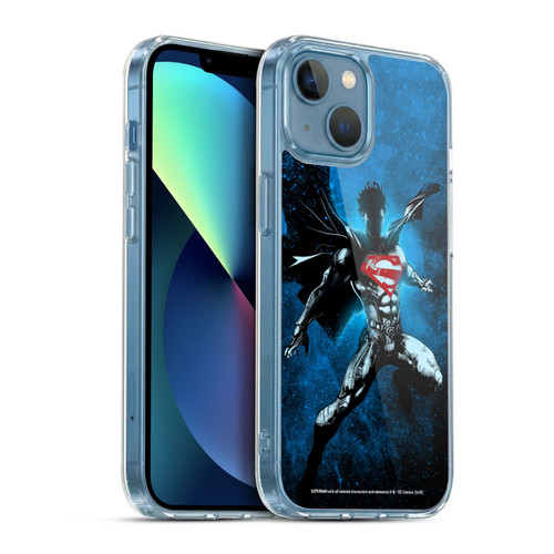Superman DC Comics 80th Anniversary Splatter Soft Gel Case for Apple iPhone 13 Mini & MagSafe