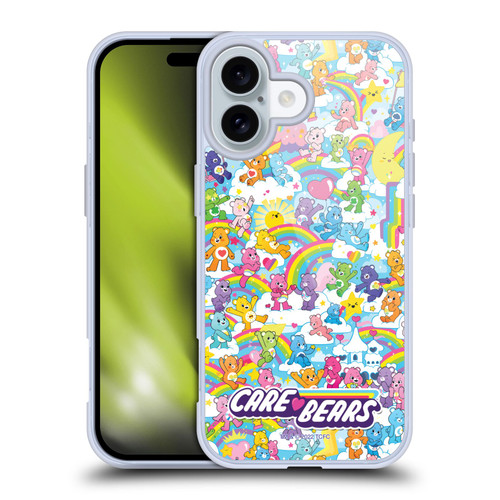 Care Bears 40th Anniversary Rainbow Soft Gel Case for Apple iPhone 16 Care Bears 40th Anniversary Rainbow Soft Gel Case for Apple iPhone 16